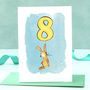 Rabbit 8th Birthday Card, thumbnail 1 of 7