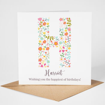 Personalised Initial Birthday Card, 3 of 3