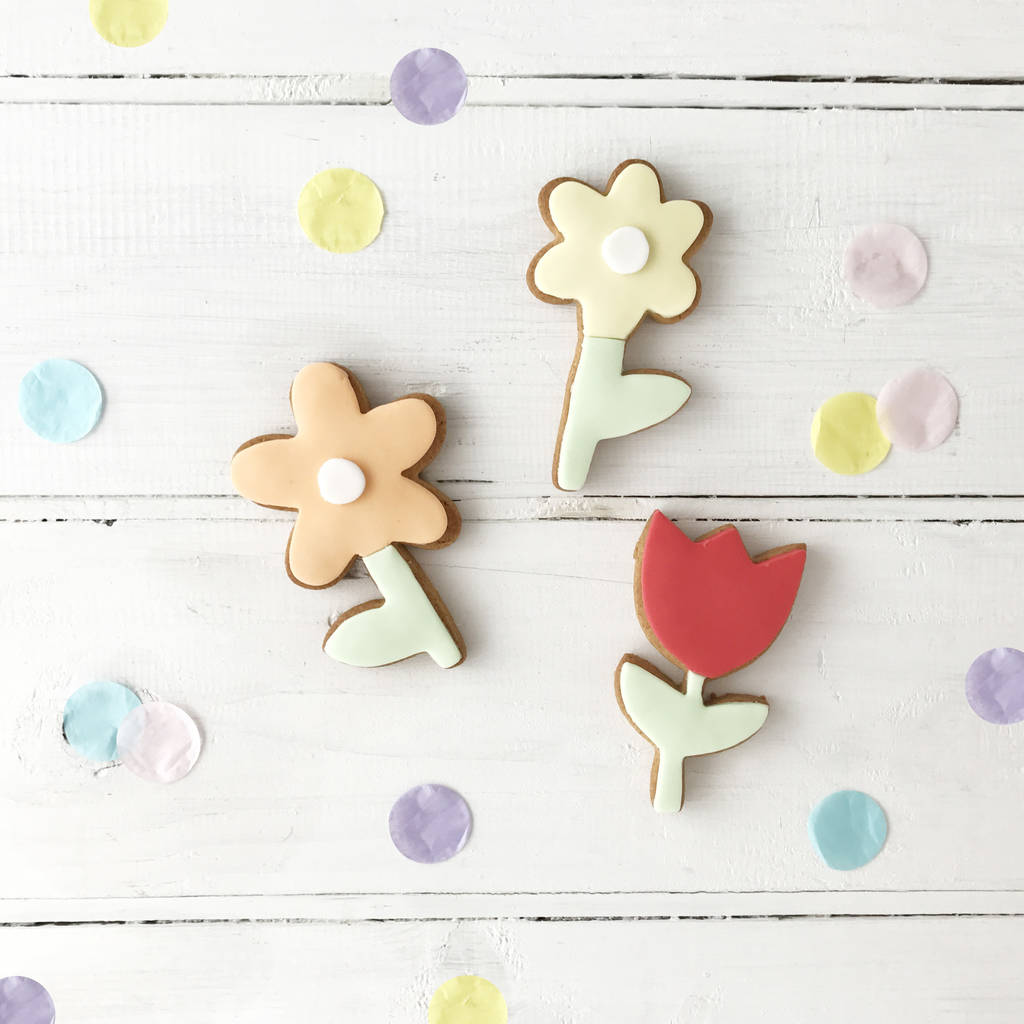 flower shape cookie cutters by postbox party | notonthehighstreet.com