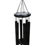 Engraved 30 Inch Black Wind Chime For Garden Decoration, thumbnail 5 of 12
