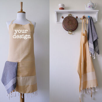 Personalised Cotton Apron, Tea Towels, Sustainable Gift, 8 of 11