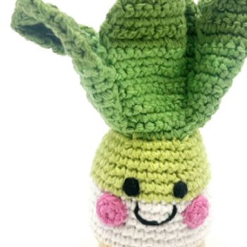 Handmade Friendly Bok Choy Fair Trade Toy, 3 of 3