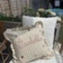 Ditsy Floral Hand Embroidered Cushion Add Your Name, thumbnail 8 of 9