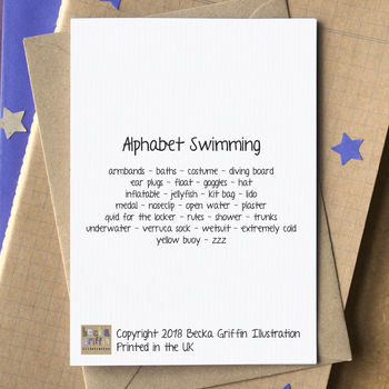 Swimming Alphabet Card, 2 of 3