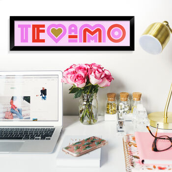 Te Amo 'I Love You' Framed Print, 2 of 6