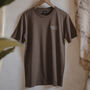 Womens 'Dare To Dream' Embroidered Brown T Shirt, thumbnail 3 of 4
