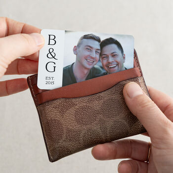 Personalised Photo And Initials Anniversary Wallet Card, 3 of 3