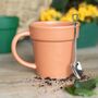 Plain Plant Pot Ceramic Mug And Shovel Spoon, thumbnail 5 of 6