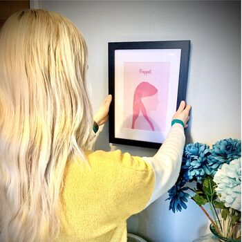 Personalised Silhouette Portrait Print, 3 of 10