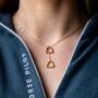 Personalised Stirrup Necklace, Silver Or Gold, thumbnail 8 of 11