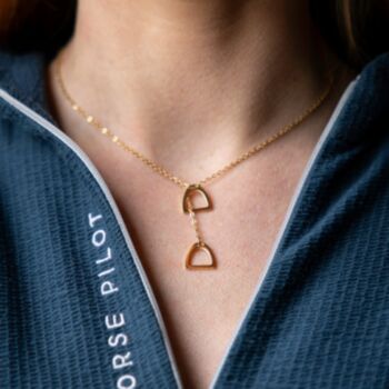 Personalised Stirrup Necklace, Silver Or Gold, 8 of 11