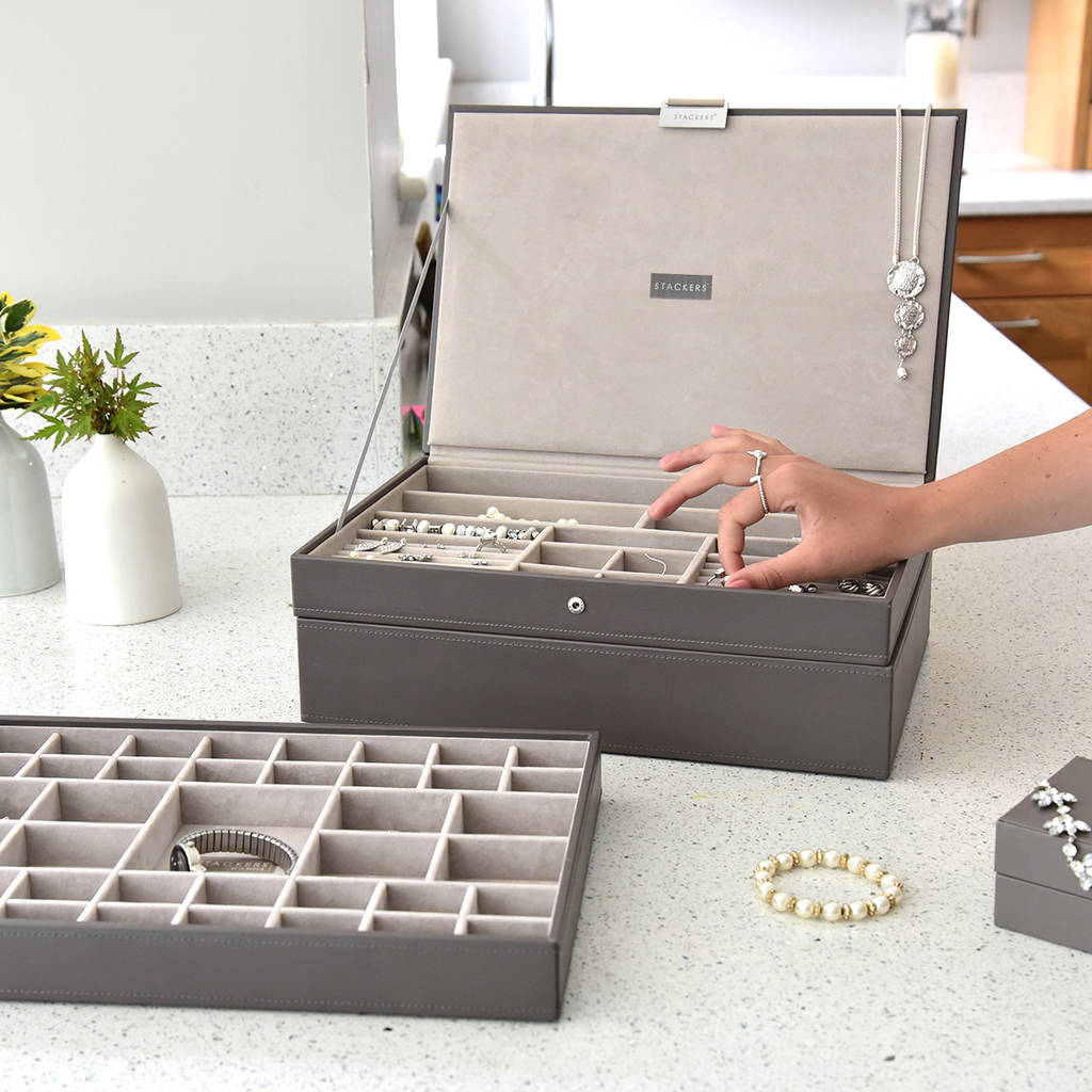 mink supersize jewellery box by stackers
