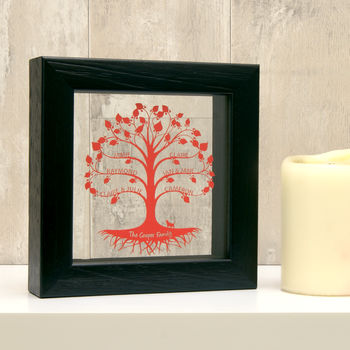 Personalised Framed Mini Family Tree Papercut, 3 of 9