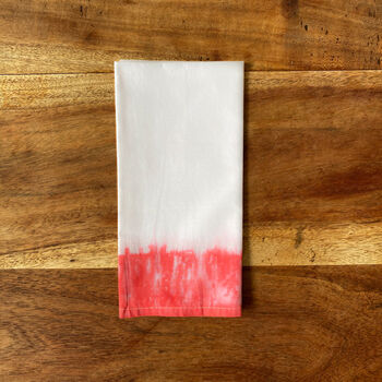 100% Cotton Hand Made Tie Dye Tip Dye Napkin Set, 4 of 8