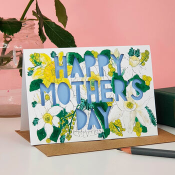 Happy Mothers Day Paper Cut Card, 4 of 5