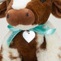 Large Texas Longhorn Highland 30cm Cow With Personalised Heart, thumbnail 3 of 12