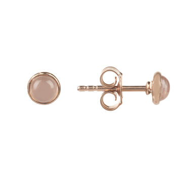 Petite Stud Earring Rosegold Plated Silver, 2 of 8