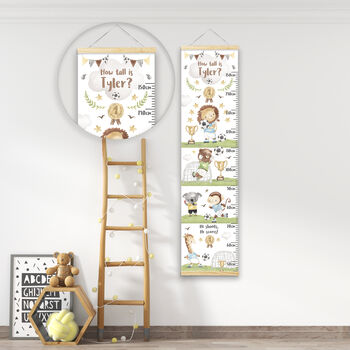 Personalised Football Fun Height Chart, 3 of 6