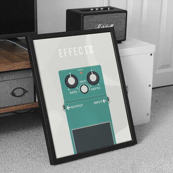 Guitar Effects Pedal Print | Guitarist Music Poster, 2 of 9