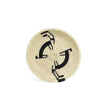 Bibi Patterned Handwoven Round Tray, 2 of 3