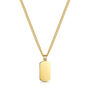Mini Dog Tag Necklace 18 K Gold Plated Steel, thumbnail 2 of 6