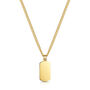 Mini Dog Tag Necklace 18 K Gold Plated Steel, thumbnail 2 of 7