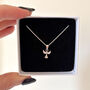 Sterling Silver Tiny Angel Pendant Necklace, thumbnail 1 of 8