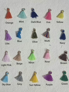 Floral Initial Tassel Necklace Stand Up Gift In Box, 5 of 12