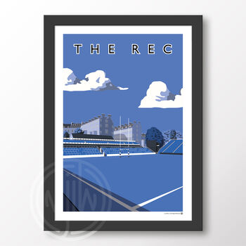 The Rec Bath Blue, Black And Whites Edition Poster, 6 of 6
