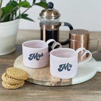 Mr And Mrs Love Heart Mug Gift Set, 6 of 9
