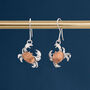 Sterling Silver King Crab Drop Earrings, thumbnail 3 of 7