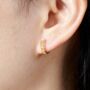 Gold Chain Huggie Hoop Earrings, thumbnail 1 of 7