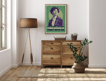 Emmeline Pankhurst Suffragette Art Print 02 | Feminist Wall Art | Suffragette Poster | Women's Rights Poster | Feminist Quote Poster, 3 of 4