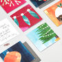 Christmas Lights Card, Turquoise And Pink, thumbnail 7 of 9