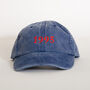 Personalised Vintage Cap With Year Embroidery Text, thumbnail 1 of 6
