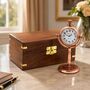 Personalised 7th Anniversary Gift Copper Desk Clock, thumbnail 9 of 12
