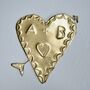 Handmade Personalised Gold Foil Engagement Heart Card, thumbnail 2 of 11