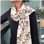 Cute Penguins Hand Printed Scarf, thumbnail 1 of 5