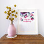 Personalised Dotty Floral Print, thumbnail 1 of 2
