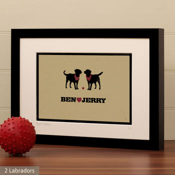 Personalised Labrador Print For One Or Two Dogs, 9 of 12