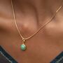 Green Chrysoprase Healing Stone Necklace, Happiness, thumbnail 4 of 10