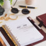 Vegan Leather A5 Ring Binder Planner | Chocolate Burgundy, thumbnail 6 of 7