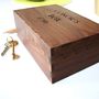 Personalised Solid Walnut Wood Engraved Keepsake Box, thumbnail 7 of 9