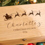 Personalised Santa Sleigh Keepsake Box For Christmas Eve Gift For Boy Or Girl Children Present, thumbnail 2 of 4