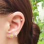 Sterling Silver Daisy Flower Two Tone Stud Earrings, thumbnail 3 of 8