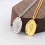 Snowdrop Flower Oval Necklace In Sterling Silver, thumbnail 6 of 11