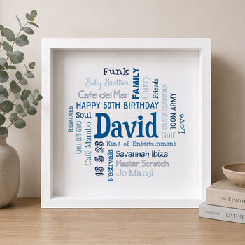 Personalised 21st Birthday Word Art Gift For Him, 7 of 8