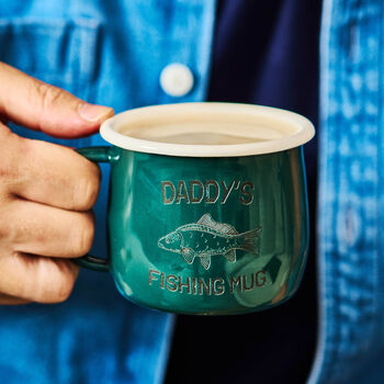 Coloured Enamel Personalised Fishing Mug, 2 of 4