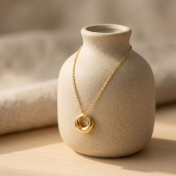 Circle Charm Necklace Gold, 5 of 8