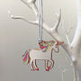 Unicorn Christmas Tree Decoration, thumbnail 4 of 4